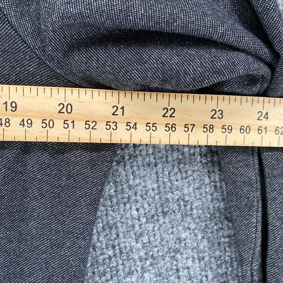 Wearever J Jill Sweater Blazer Large Gray Button Up Ladies Casual Comfy Office - Picture 7 of 9